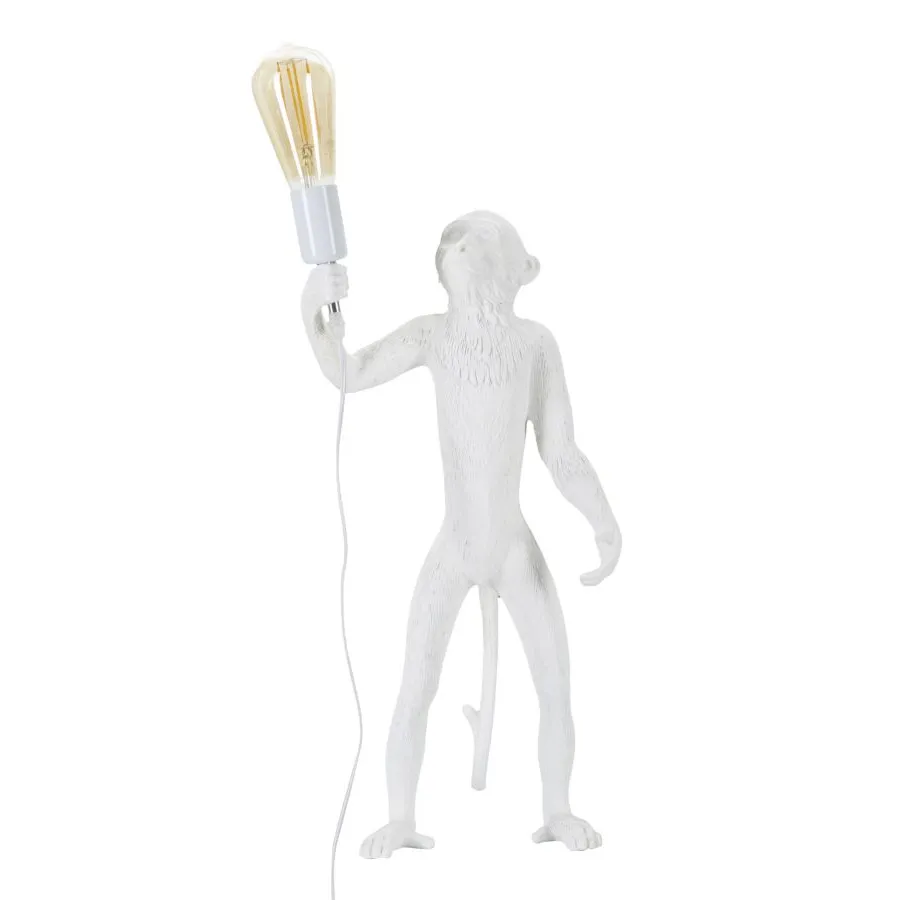 LAMPA STOŁOWA MONKEY BIAŁA 26x34x55 cm